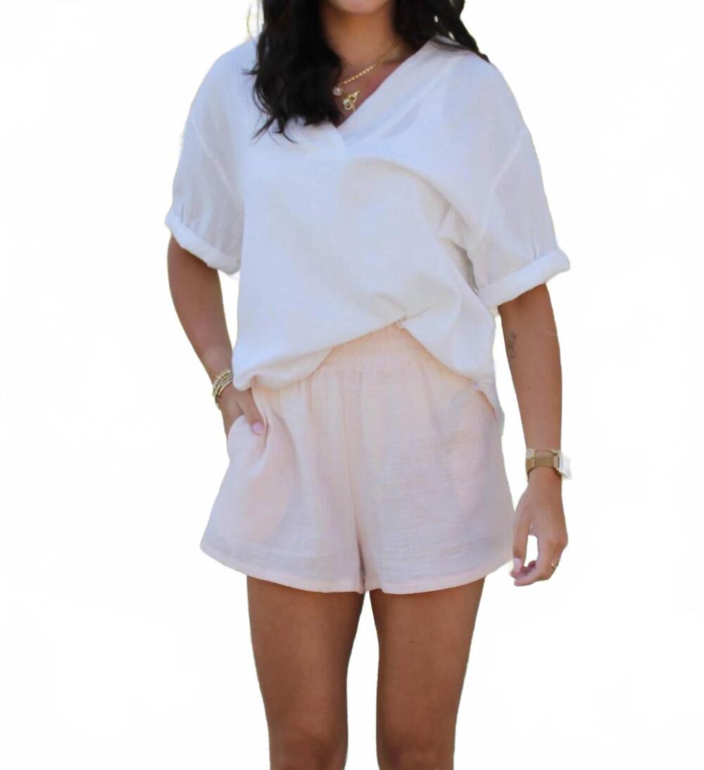NEW DEAR JOHN DENIM jailee v-neck top in white